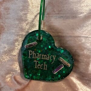 Handmade Epoxy resin Pharmacy Tech bag tag